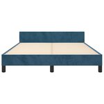 vidaXL Cadre de lit sans matelas bleu foncé 140x200 cm velours