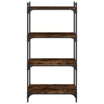 vidaXL Bibliothèque 4 niveaux chêne fumé 60x30x120cm bois d'ingénierie