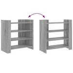 vidaXL Buffet sonoma gris 73 5x35x75 cm bois d'ingénierie