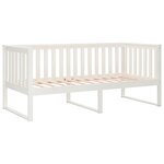 vidaXL Lit de jour sans matelas blanc 100x200 cm bois de pin massif