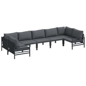 vidaXL Ensemble de canapé de jardin Anthracite Acier