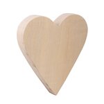 Cœur en bois simple à décorer - 20 x 18 5 x 2 7 cm