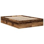 vidaXL Cadre de lit sans matelas chêne fumé 160x200 cm
