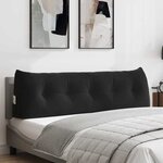 vidaXL Coussin de Dos Noir 160 x 24 x 50 cm Velours