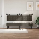 vidaXL Tête de lit suspendue Avec lumière LED Gris Simili cuir
