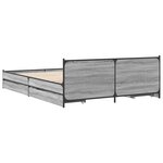 vidaXL Cadre de lit et tiroirs sonoma gris 140x200cm bois d'ingénierie