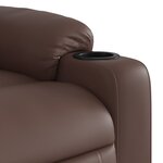 vidaXL Fauteuil de massage inclinable Marron Similicuir