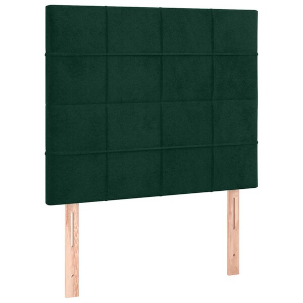 vidaXL Tête de lit Vert foncé 80x5x118/128 cm Velours