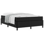 vidaXL Cadre de lit avec matelas Noir 160 x 200 cm tissu