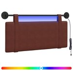 vidaXL Tête de lit suspendue Brun Brillant PU antique