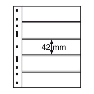 Recharges transparentes Optima à 5 bandes pour timbres-poste.