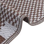 vidaXL Tapis d'extérieur ARAKIL Marron et blanc 400 × 300 cm