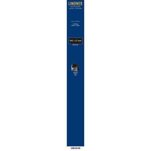 Bandes Klemmfix double soudure 385 x 22 mm pour roulettes de timbres. Fond - Noir