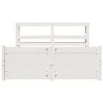 vidaXL Cadre de lit avec tête de lit sans matelas blanc 140x190 cm