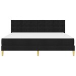 vidaXL Cadre de lit avec matelas Noir 200 x 200 cm Tissu