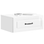 vidaXL Cabinet de chevet mural Blanc brillant 49 x 34 5 x 20 cm