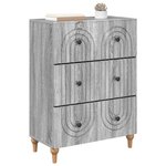 vidaXL Armoire à tiroirs Sonoma gris 66 x 34 5 x 90 cm