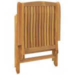 vidaXL Chaises de jardin inclinables lot de 4 et coussins bois teck