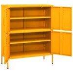 vidaXL Armoire de rangement Jaune moutarde 80x35x101 5 cm Acier