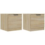 vidaXL Tables de chevet 2 Pièces Chêne sonoma 40x39x40 cm