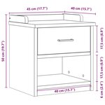 vidaXL Banc de couloir SANDNES 45x40x50 cm bois de pin massif