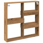 vidaXL Armoire murale chêne artisanal 80x15x80 cm bois d'ingénierie