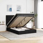 VidaXL Cadre de lit ottoman avec matelas noir 140x200 cm tissu