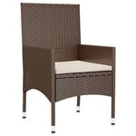 vidaXL Salon de jardin 6 Pièces avec coussins Marron Résine tressée