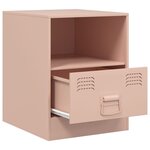 vidaXL Tables de chevet 2 Pièces rose 34 5x39x44 cm acier