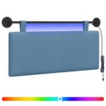 vidaXL Tête de lit suspendue Bleu Tissu en velours côtelé
