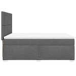 vidaXL Sommier à lattes de lit avec matelas Gris foncé 160x200cm Tissu
