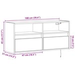 vidaXL Meuble TV mural avec lumières LED chêne marron 100x31x45 cm
