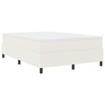 vidaXL Lit coffre avec matelas en crème - 140 x 200 cm - tissu velours