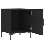 vidaXL Tables de chevet 2 Pièces noir 40x40x50 cm bois d’ingénierie