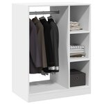 vidaXL Garde-robe blanc 77x48x102 cm bois d'ingénierie
