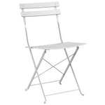 vidaXL Ensemble bistro pliant 3 Pièces Blanc Acier