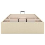 vidaXL Cadre de lit ottoman sans matelas crème 90x200 cm tissu