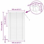 vidaXL Store de Fenêtre Gris foncé 105 x 175 cm Aluminium