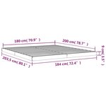 vidaXL Cadre de lit sans matelas 180x200 cm bois massif de pin