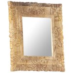 vidaXL Miroir 50x50 cm Bois de manguier massif
