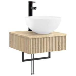 vidaXL Basin de lavage mural Chêne Sonoma 40 x 41 x 40 5 cm