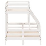 vidaXL Lit superposé 90x200/120x200 cm blanc bois de pin massif
