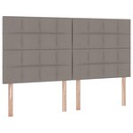 vidaXL Lit avec rangement et matelas Taupe 160 x 200 cm Polyester