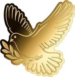 Monnaie PEACE DOVE Shaped 1/1000 Oz Or 1000 Francs Gabon