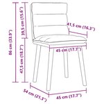 vidaXL Chaises à manger lot de 4 gris foncé tissu