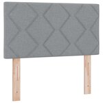 vidaXL Lit boxspring avec matelas Gris clair 80 x 200 cm tissu