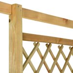 vidaXL Pergola d'angle avec banc 166x81x174 cm Bois de pin imprégné