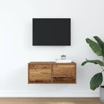 vidaXL Meuble TV vieux bois 60x31x25 5 cm bois d'ingénierie