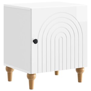 vidaXL Cabinet de chevet Blanc brillant 43 x 34 5 x 50 cm