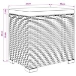 vidaXL Pouf de jardin avec coussin 40 x 30 x 40 cm
